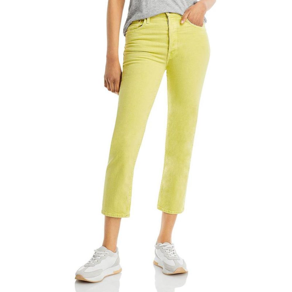 Mother Womens The Tomcat Green High Rise Button Fly Denim Ankle Jeans NWOT